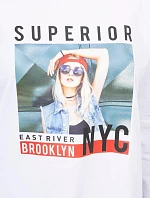 Blúzka s potlačou Superior biela