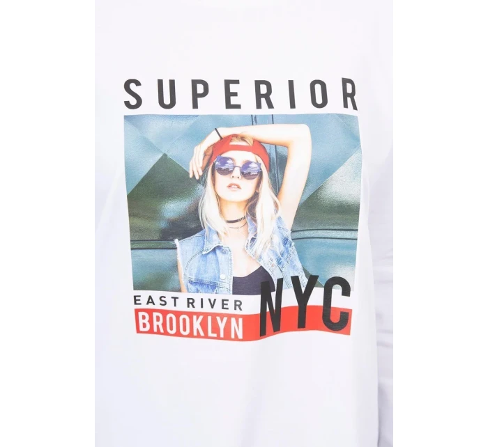 Blúzka s potlačou Superior biela