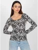 Dámska blúzka LK BZ 509198 1.49P biela a čierna - FPrice