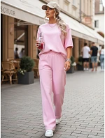 komplet damski z krótkim rękawem różowy model 22194545 - FashionStreet