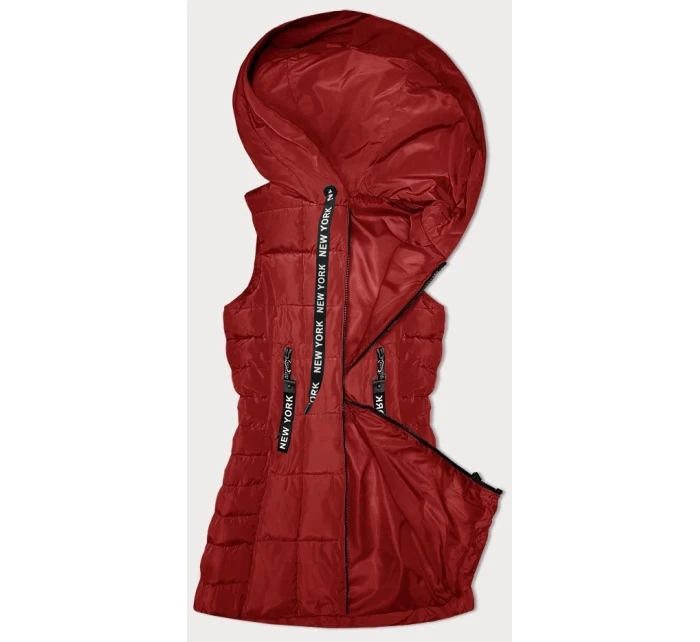 Červená dámska vesta s kapucňou S'West (B8226-4)