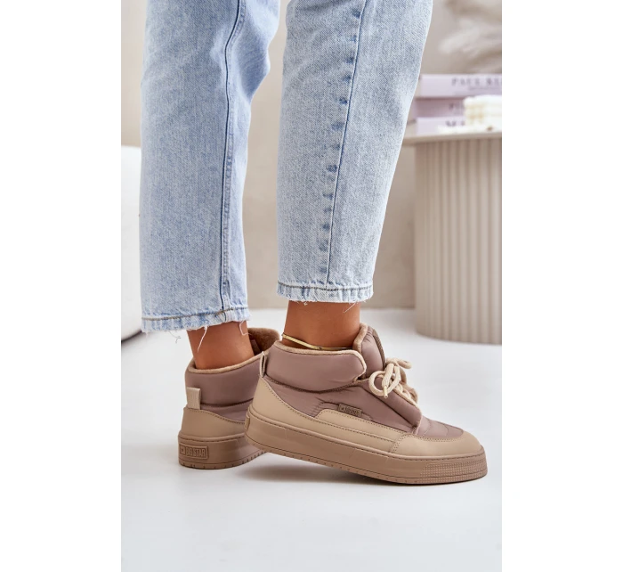 Śniegowce Damskie Big Star OO274A532 Beżowe Śniegowce Damskie Big Star OO274A532 Beżowe