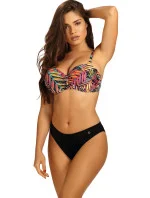 Dámske dvojdielne plavky Palermo 2 S730PA2-2 Black with Leaves - Self
