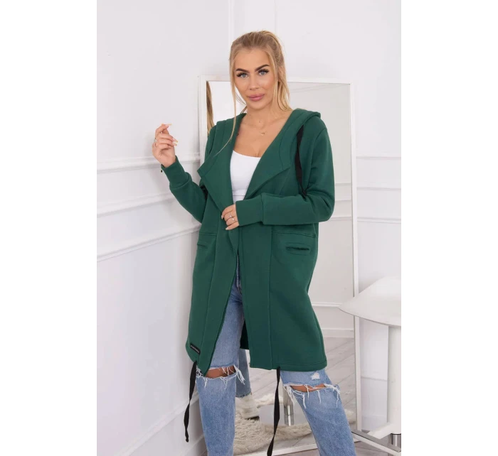 Zateplená bunda s kapucí model 20993383 tmavě zelená - Kesi