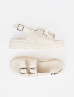 Klasické hnědé dámské sandály platforma Klasické hnědé dámské sandály platforma