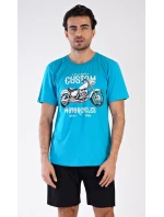 Pánske pyžamové šortky Motocykel
