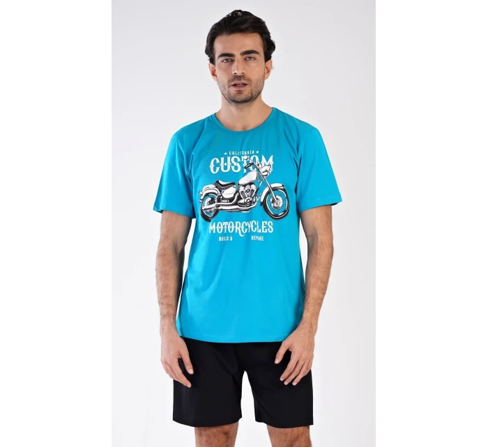 Pánske pyžamové šortky Motocykel