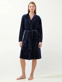 Vamp - Jednofarebný zamatový župan 21163 - Vamp