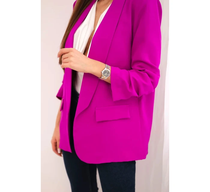 Bunda s chlopňou elegantná fialová Bunda s chlopňou elegantná fialová