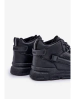 Sneakersy Męskie Ocieplane Big Star OO174587 HI-POLLY SYSTEM Czarne Sneakersy Męskie Ocieplane Big Star OO174587 HI-POLLY SYSTEM Czarne