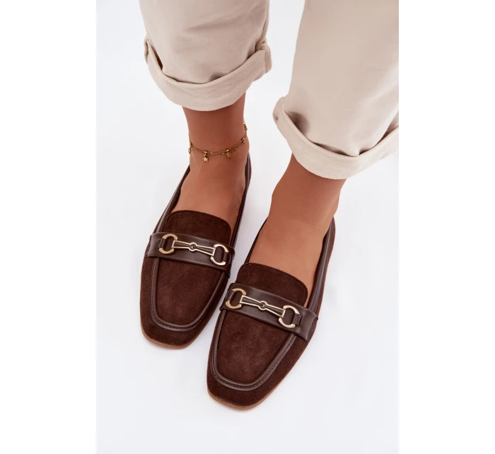 Dámské Mokasíny S Ozdobou Hnědé Palerina