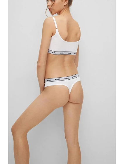 Dámská tanga Thong Stripe 3 pack bílá model 17607482 - Hugo Boss Dámská tanga Thong Stripe 3 pack bílá model 17607482 - Hugo Boss