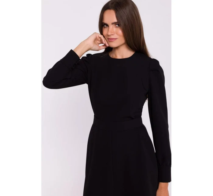 Roztiahnuté šaty S378 čierne - Stylove Roztiahnuté šaty S378 čierne - Stylove