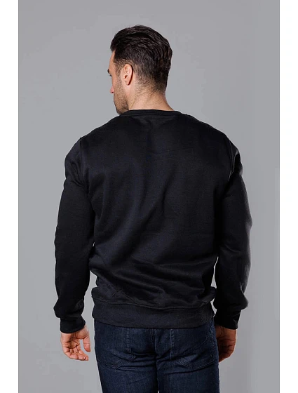 Černá pánská mikina s kulatým výstřihem model 18258852 - J.STYLE