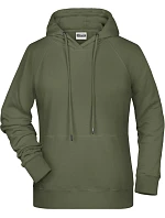 Dámská raglánová mikina s kapucí 02. olive model 22430576 - Daiber