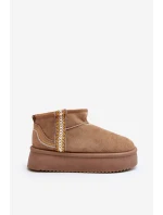 Sněhule na platformě se vzorem světle hnědé model 21645939 - Boto