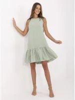 Šaty 328 SK model 15211588 světle zelená - FPrice Šaty 328 SK model 15211588 světle zelená - FPrice