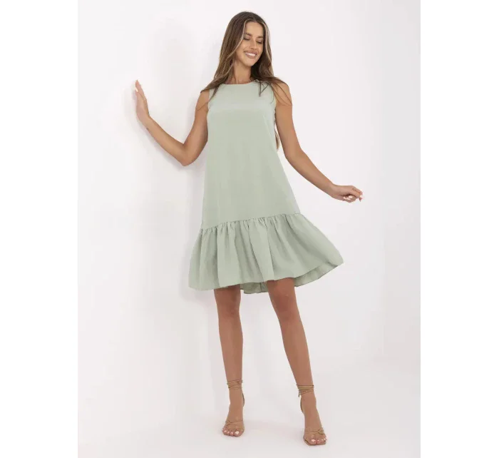 Šaty 328 SK model 15211588 světle zelená - FPrice Šaty 328 SK model 15211588 světle zelená - FPrice