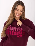 Mikina D10608BC02801A4NO bordová