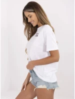 T shirt model 21153845 biało różowy - FPrice
