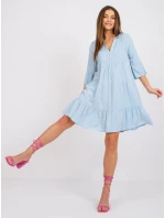Šaty model 17363083 světle modré - FPrice Šaty model 17363083 světle modré - FPrice