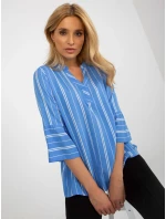 Dámská halenka model 18140208 modrá - FPrice Dámská halenka model 18140208 modrá - FPrice