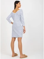 Dámske šaty TW SK BL 1010 šaty.74 biela a tmavo modrá - FPrice