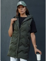 Dámská prošívaná vesta s kapucí zelená Dstreet model 21979838 - FashionStreet Dámská prošívaná vesta s kapucí zelená Dstreet model 21979838 - FashionStreet