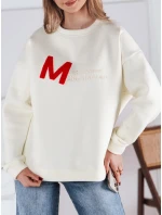 Dámska oversize mikina AVENUE ecru FashionStreet BY1353