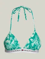 Dámska plavková podprsenka UW0UW05367 0IE zelená so vzorom - Tommy Hilfiger