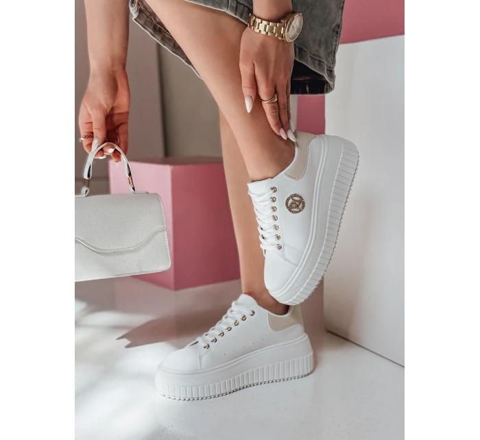 Dámske tenisky na platforme KITNOT beige Dstreet ZY0921