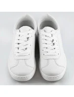 Biele dámske šnurovacie sneakersy (BF-025)