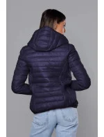 Tmavě modrá dámská prošívaná bunda s kapucí model 18044805 - S'WEST