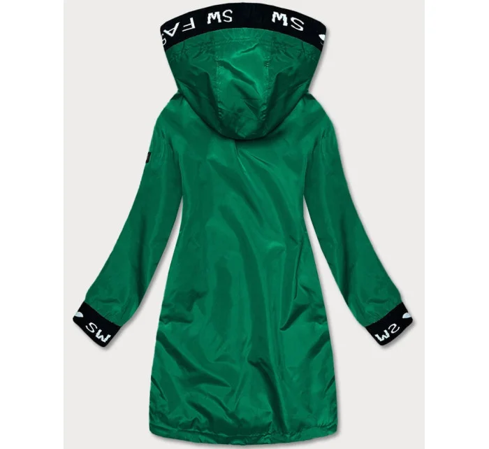 Tenká zelená dámská bunda s ozdobnou lemovkou model 18038046 - S'WEST