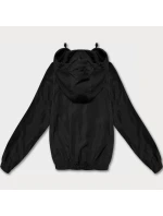 Tenká černá krátká dámská bunda s podšívkou model 21061446 - Glakate Tenká černá krátká dámská bunda s podšívkou model 21061446 - Glakate