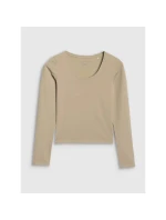 Dámské hladké tričko s dlouhým rukávem model 21436420 - 4F