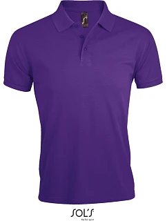 SOL'S Prime Men Pánske polo tričko z hrubej bavlny 25.0571 tmavo fialové