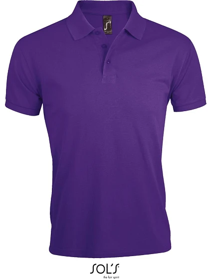 SOL'S Prime Men Pánske polo tričko z hrubej bavlny 25.0571 tmavo fialové