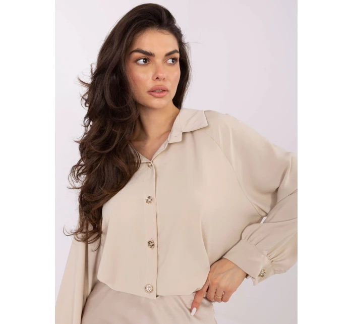 Koszula IT KS model 21766324 beżowy - FPrice Koszula IT KS model 21766324 beżowy - FPrice