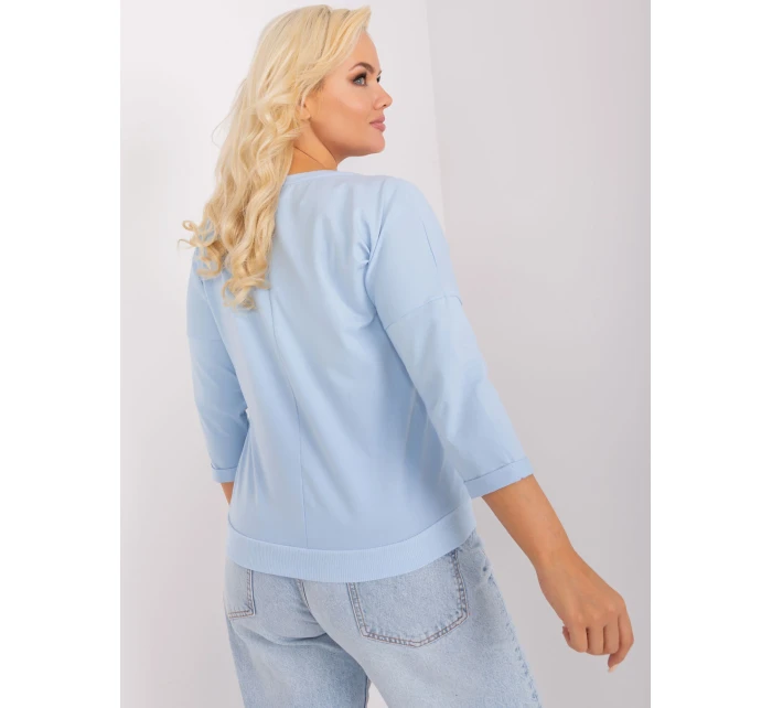 Bluzka RV BZ model 18965424 jasny niebieski - FPrice Bluzka RV BZ model 18965424 jasny niebieski - FPrice