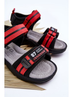 Detské sandále na suchý zips Light Red Brando