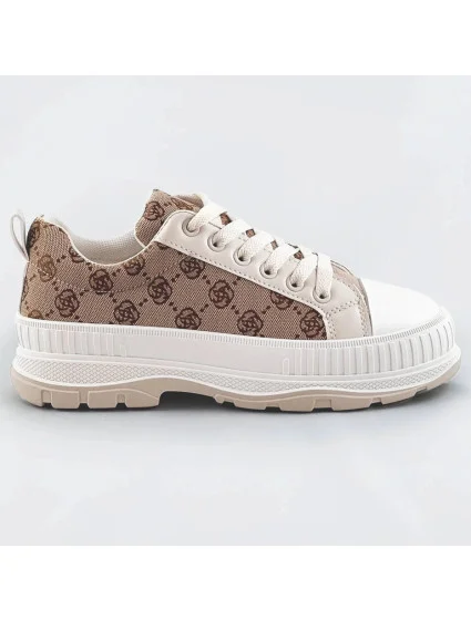 Svetlo béžové tenisky trampky s vyššou podrážkou (S067) Svetlo béžové tenisky trampky s vyššou podrážkou (S067)