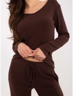 Spodnie SM SP model 21771786 ciemny brązowy - FPrice