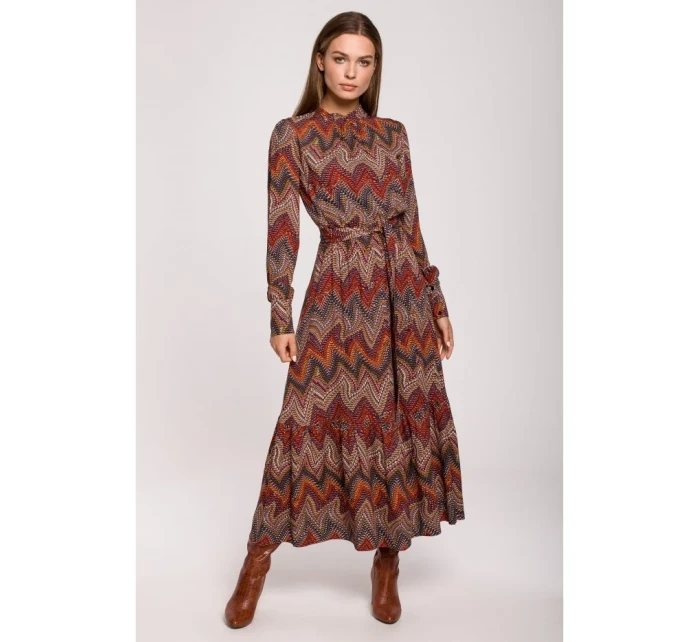 Maxi šaty s potiskem model 1 model 20082531 - STYLOVE