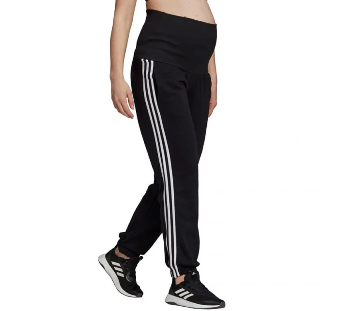 Dámske tehotenské nohavice / tepláky Essentials W GS8614 Black and White - Adidas Dámske tehotenské nohavice / tepláky Essentials W GS8614 Black and White - Adidas