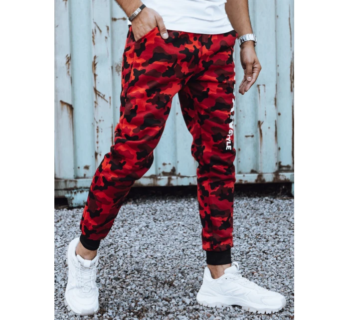 Pánské tepláky s potiskem moro červené Dstreet model 21980070 - FashionStreet