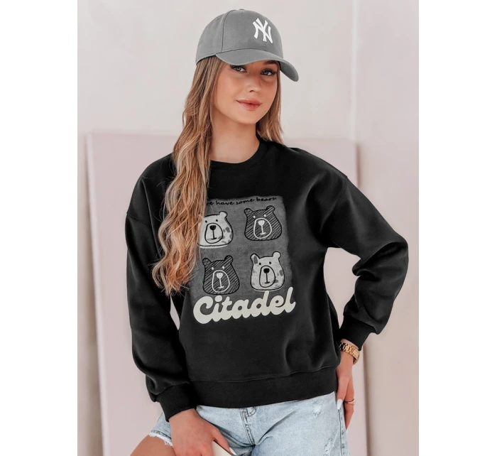 Dámská oversize mikina s černá model 21988113 - Dstreet Dámská oversize mikina s černá model 21988113 - Dstreet