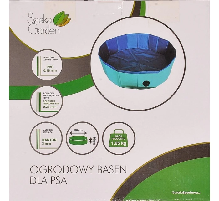 SKLADACÍ ZÁHRADNÝ BAZÉN PRE PSOV 80X30CM SASKA GARDEN