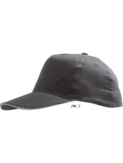 SOL'S Sunny 5 panelová baseballová kšiltovka dark grey model 22525336