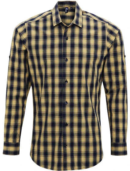 Premier PR 250 Popelínová košeľa s dlhým rukávom „Mulligan“ 39.0250 camel/navy Premier PR 250 Popelínová košeľa s dlhým rukávom „Mulligan“ 39.0250 camel/navy